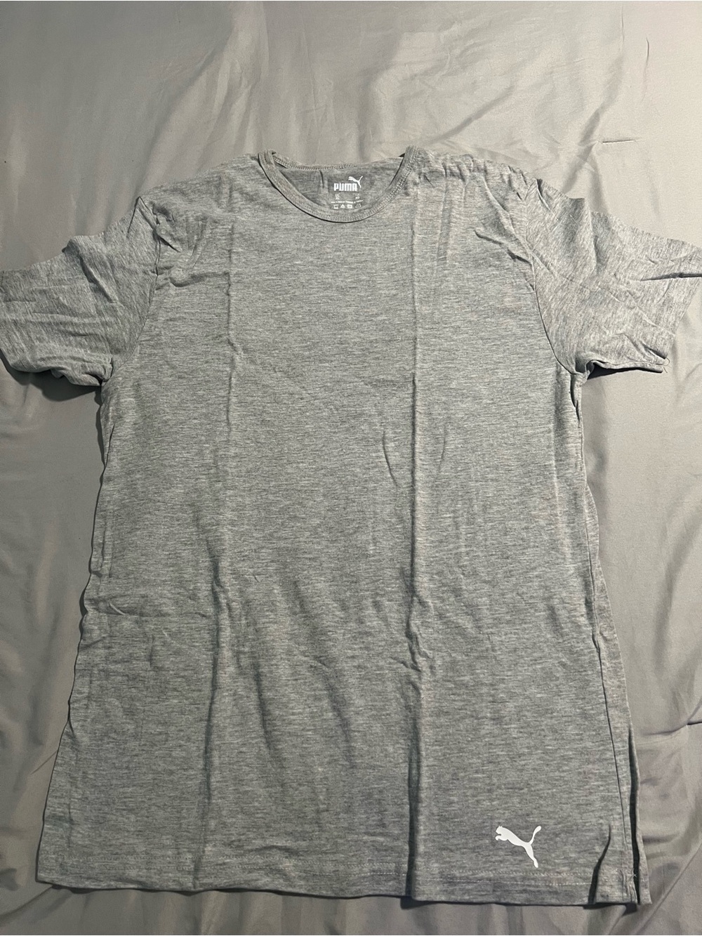 Puma Gray Crew Neck Short Sleeve Tee Size XL